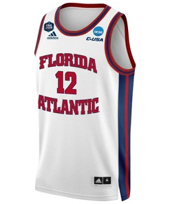 Jalen Gaffney 12 FAU Owls 2023 Final Four Basketball Men Jersey- White