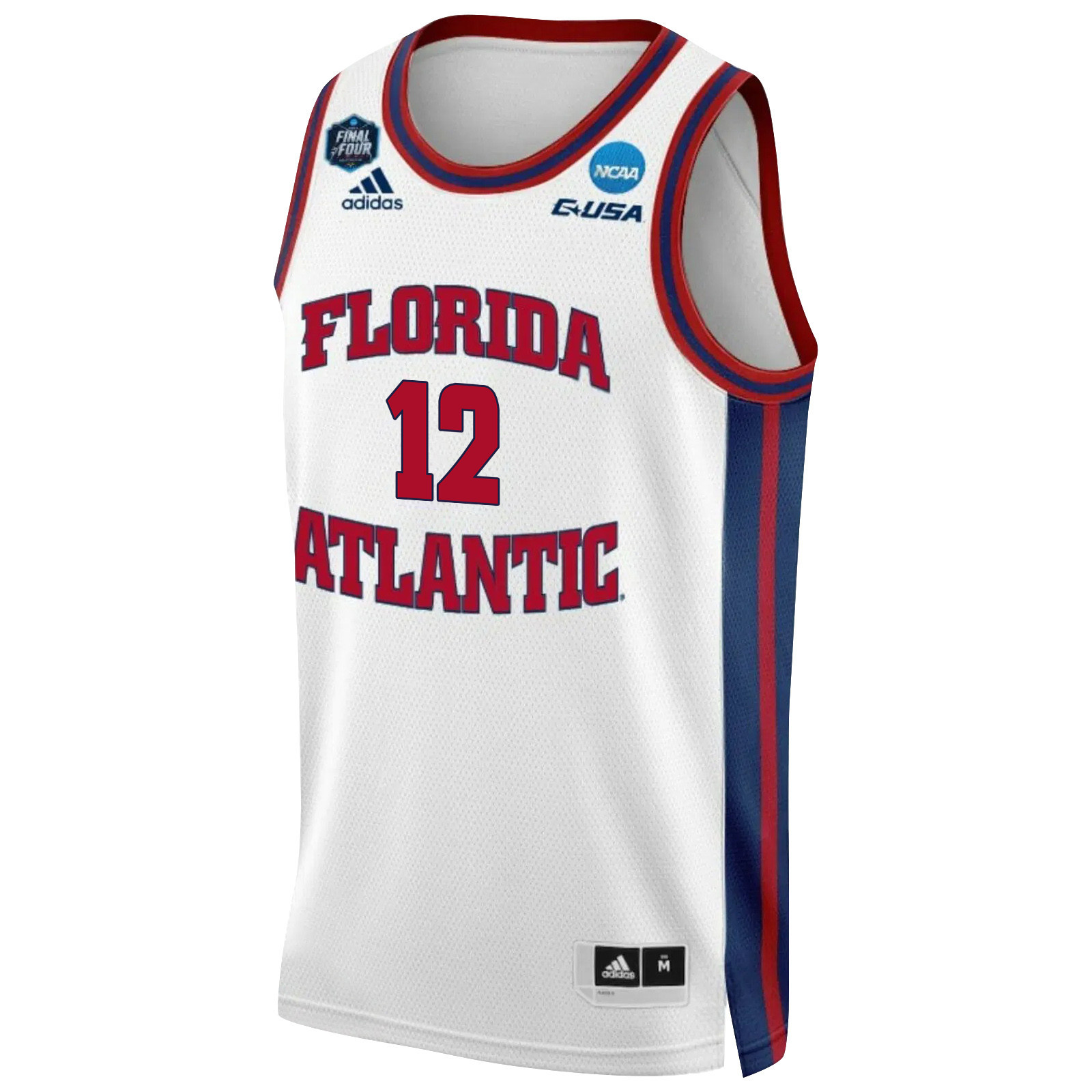 Jalen Gaffney 12 FAU Owls 2023 Final Four Basketball Men Jersey- White