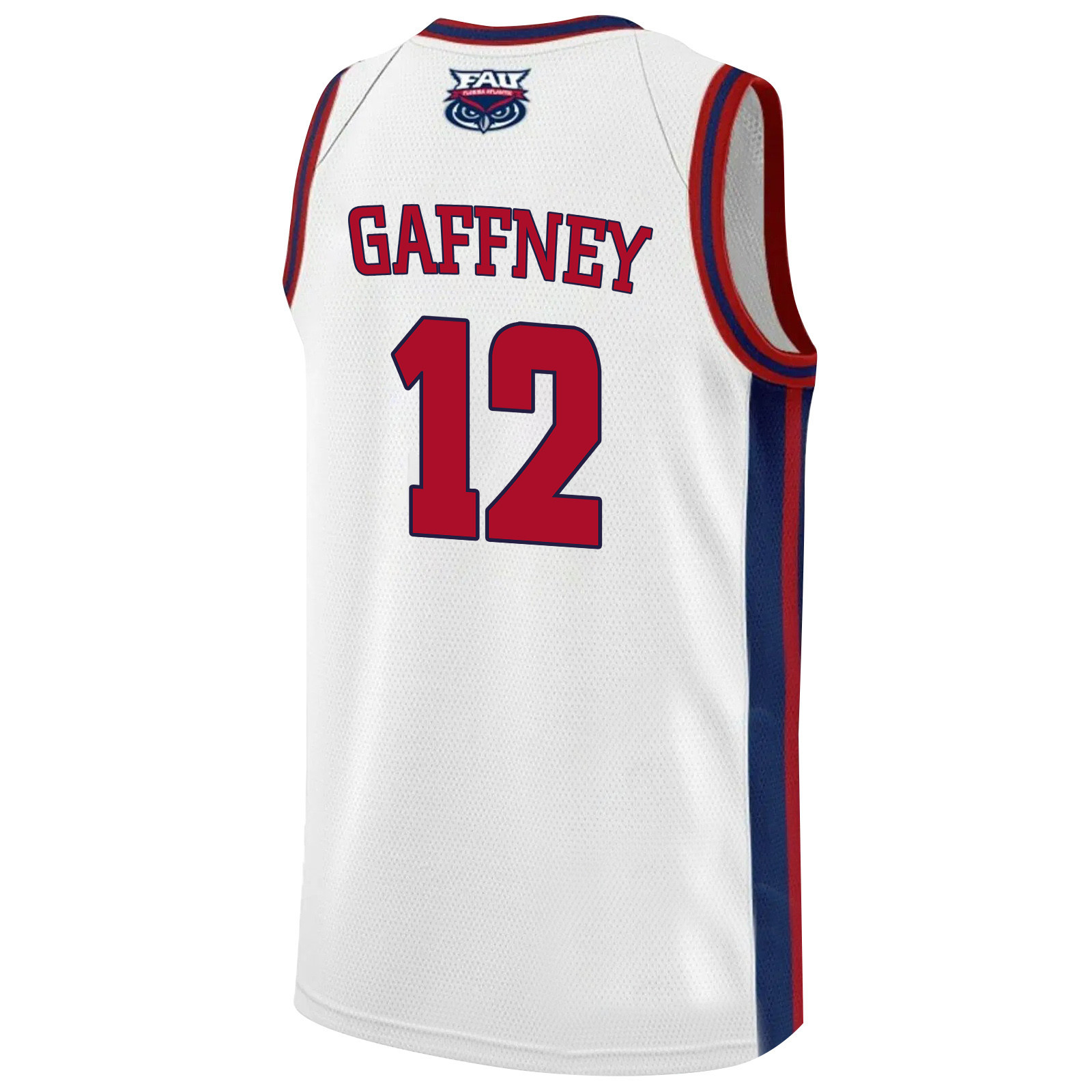 Jalen Gaffney 12 FAU Owls 2023 Final Four Basketball Men Jersey- White