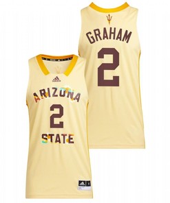 Jalen Graham 2 Yellow Arizona State Sun Devils 2022 Basketball Honoring Black Excellence Jersey