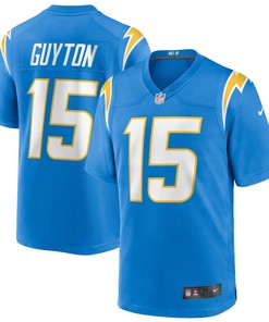 Jalen Guyton Los Angeles Chargers Game Player Jersey - Powder Blue Nfl