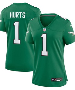 Jalen Hurts 1 Philadelphia Eagles Alternate Game Women Jersey - Kelly Green