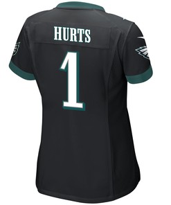 Jalen Hurts 1 Philadelphia Eagles Super Bowl LVII Champions 2 Stars Women Game Jersey - Black