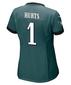Jalen Hurts 1 Philadelphia Eagles Super Bowl LVII Champions Women Game Jersey - Midnight Green