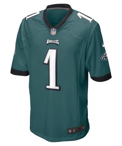 Jalen Hurts 1 Philadelphia Eagles Team Game Jersey - Midnight Green