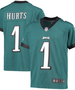 Jalen Hurts 1 Philadelphia Eagles Youth Game Jersey - Midnight Green