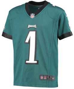 Jalen Hurts 1 Philadelphia Eagles Youth Game Jersey - Midnight Green