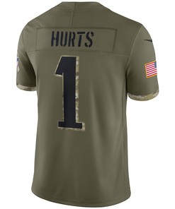 Jalen Hurts Philadelphia Eagles 2022 Salute To Service Limited Jersey - Olive