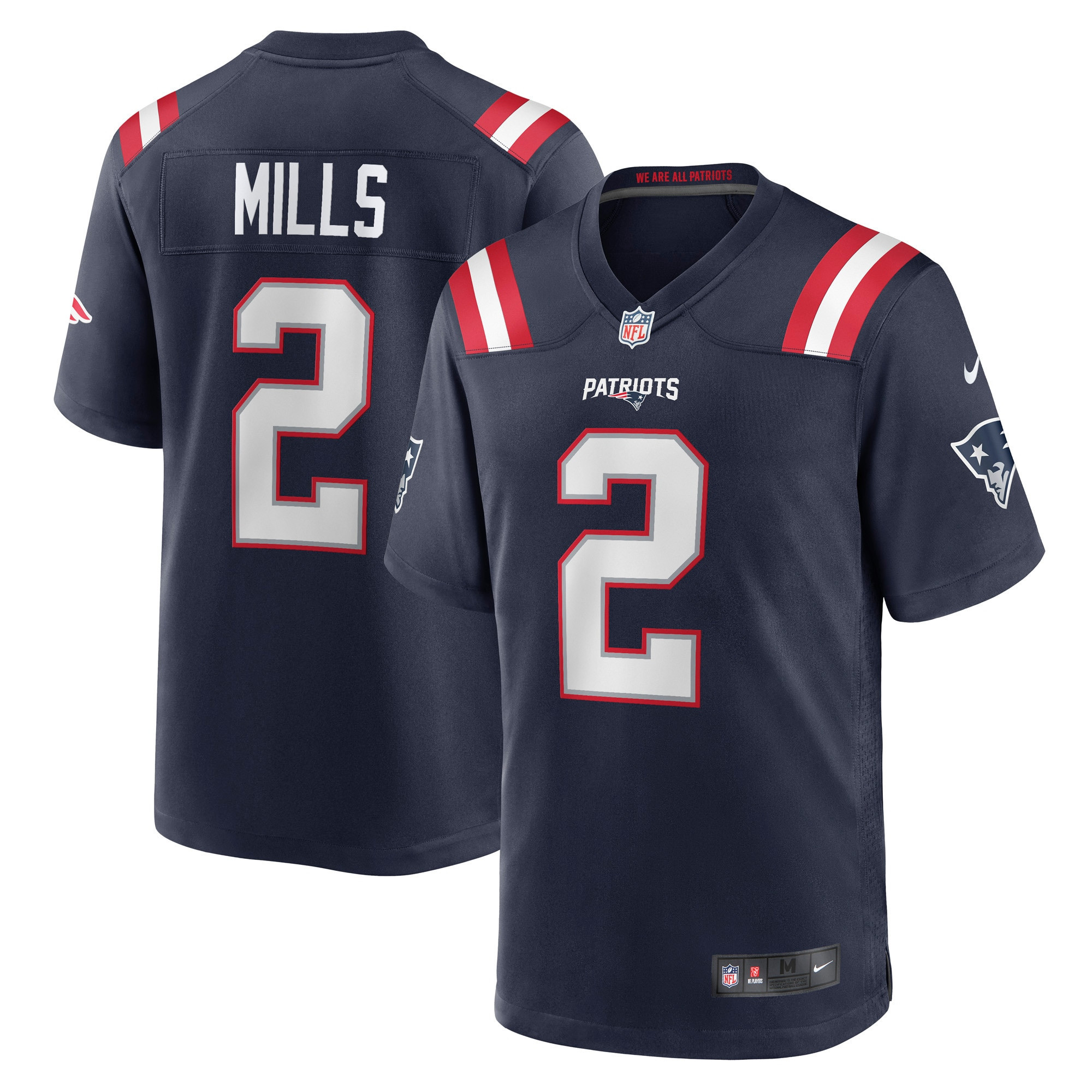 Jalen Mills New England Patriots Game Player Jersey - Navy Nfl