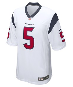Jalen Pitre 5 Houston Texans Game Player Jersey - White