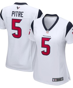 Jalen Pitre 5 Houston Texans Women's Game Player Jersey - White