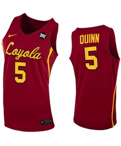 Jalen Quinn 5 Loyola Chicago Ramblers Red Jersey 2022-23 College Basketball