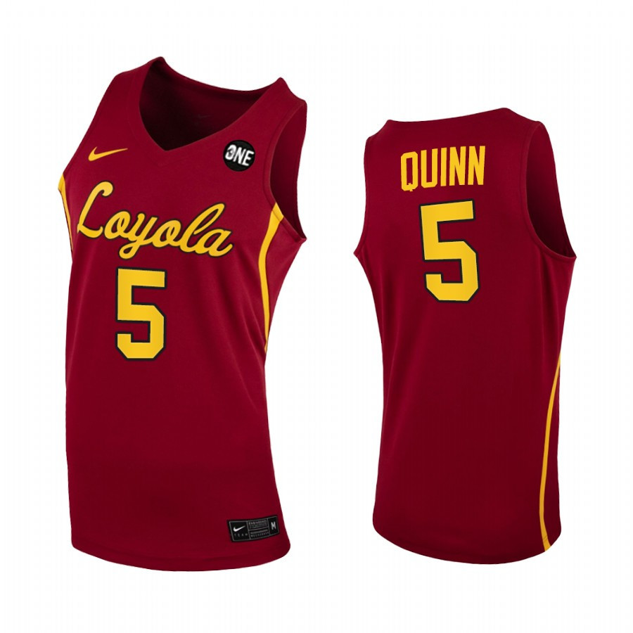 Jalen Quinn 5 Loyola Chicago Ramblers Red Jersey 2022-23 College Basketball