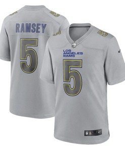 Jalen Ramsey 5 Los Angeles Rams Men Atmosphere Fashion Game Jersey - Gray