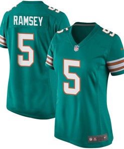 Jalen Ramsey 5 Miami Dolphins Alternate Game Women Jersey - Aqua
