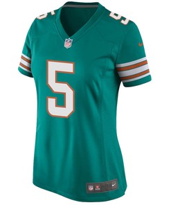 Jalen Ramsey 5 Miami Dolphins Alternate Game Women Jersey - Aqua