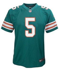 Jalen Ramsey 5 Miami Dolphins Alternate Game Youth Jersey - Aqua