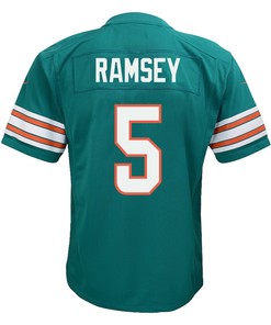 Jalen Ramsey 5 Miami Dolphins Alternate Game Youth Jersey - Aqua
