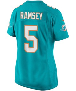 Jalen Ramsey 5 Miami Dolphins Game Women Jersey - Aqua