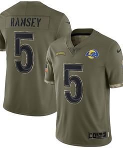 Jalen Ramsey Los Angeles Rams 2022 Salute To Service Limited Jersey - Olive