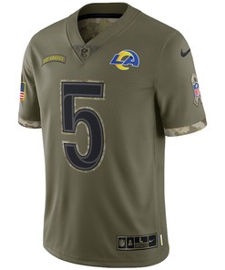 Jalen Ramsey Los Angeles Rams 2022 Salute To Service Limited Jersey - Olive