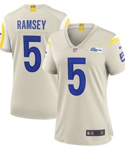 Jalen Ramsey Los Angeles Rams Womens Player Game Jersey - Bone Nfl