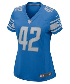 Jalen Reeves-Maybin 42 Detroit Lions Women's Game Jersey - Blue