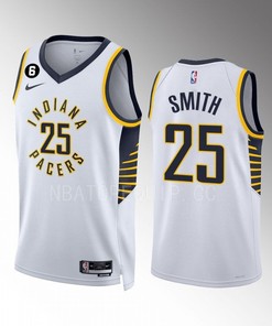 Jalen Smith 25 Indiana Pacers White Association Edition 2022-23 Men Jersey Swingman