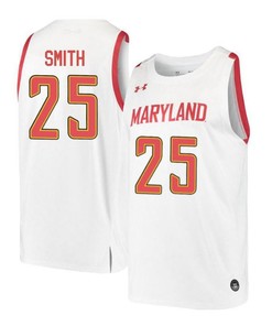 Jalen Smith 25 Maryland Terrapins Retro Basketball Men Jersey - White