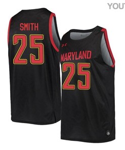 Jalen Smith 25 Maryland Terrapins Retro Basketball Youth Jersey - Black