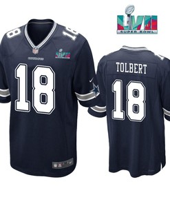 Jalen Tolbert 18 Dallas Cowboys Super Bowl LVII Super Bowl LVII Navy Men Game Jersey