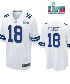 Jalen Tolbert 18 Dallas Cowboys Super Bowl LVII Super Bowl LVII White Men Game Jersey
