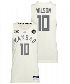 Jalen Wilson 10 Kansas Jayhawks 2022 100 Anniversary Of 1922 Helms National Champs Retro Men Jersey - White