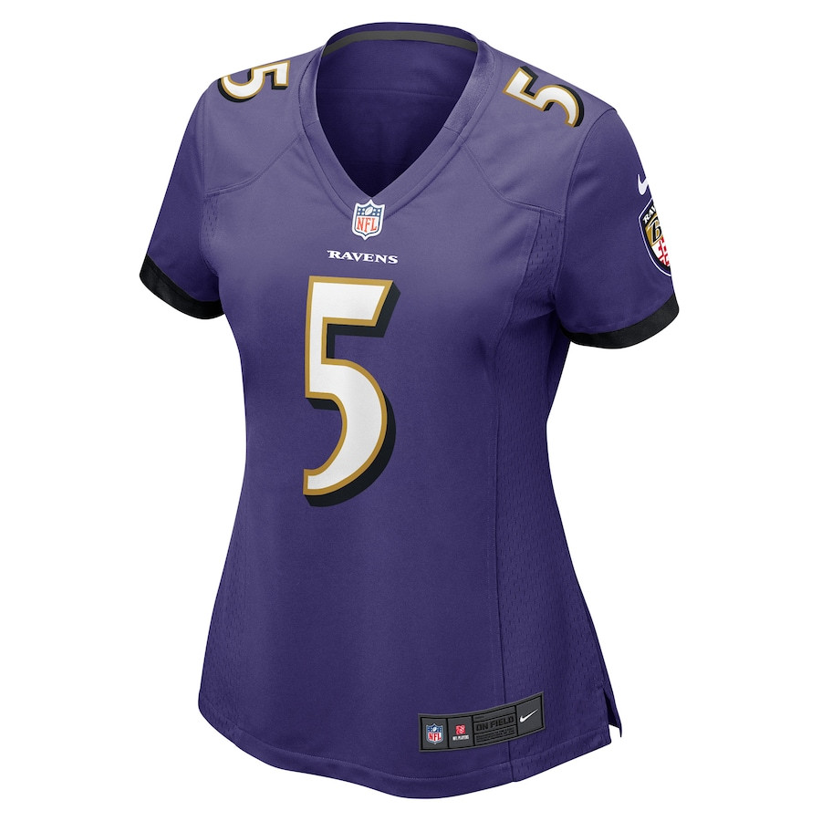 Jalyn Armour-Davis 5 Baltimore Ravens Women's Game Player Jersey - Purple