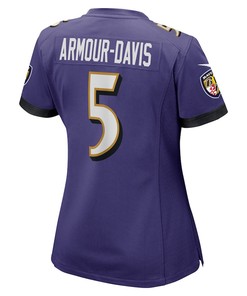 Jalyn Armour-Davis 5 Baltimore Ravens Women's Game Player Jersey - Purple