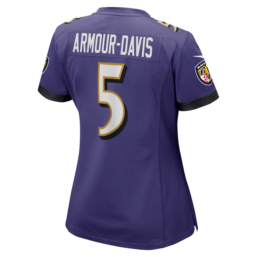 Jalyn Armour-Davis 5 Baltimore Ravens Women's Game Player Jersey - Purple