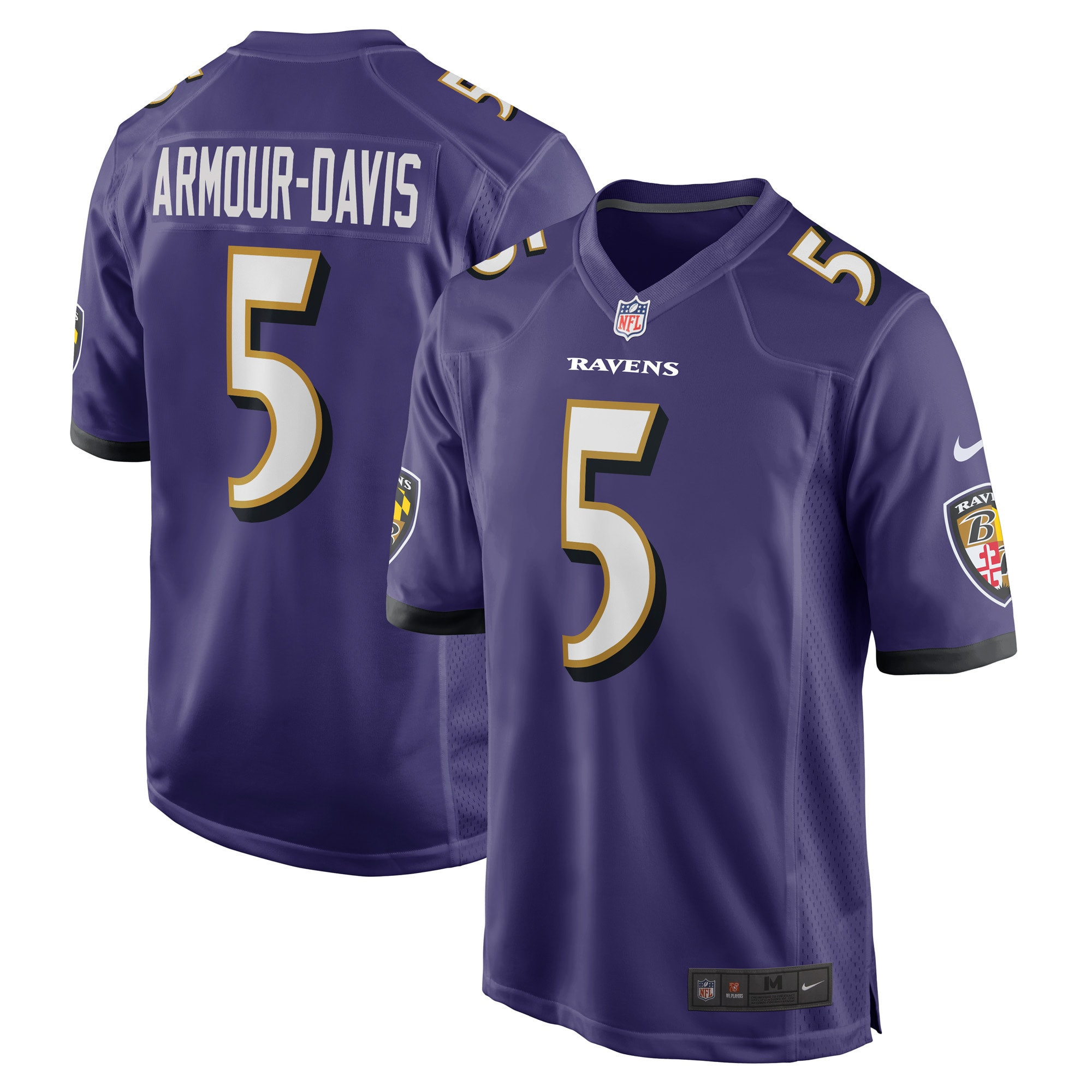 Jalyn Armour-davis Baltimore Ravens Game Player Jersey - Purple Nfl