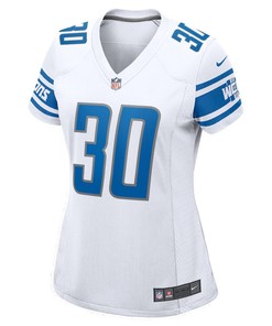 Jamaal Williams 30 Detroit Lions Women's Player Game Jersey - White