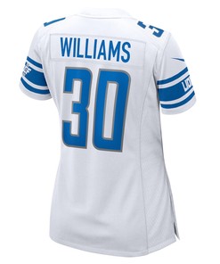 Jamaal Williams 30 Detroit Lions Women's Player Game Jersey - White