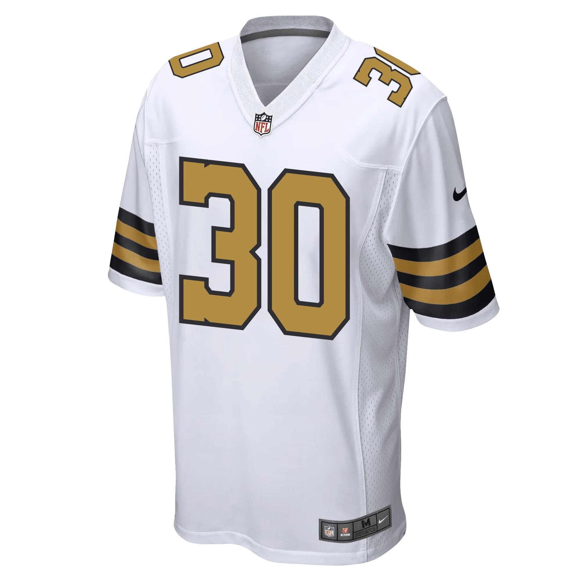 Jamaal Williams 30 New Orleans Saints Men Alternate Game Jersey - White