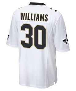 Jamaal Williams 30 New Orleans Saints Men Game Jersey - White