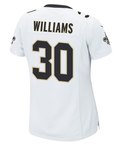 Jamaal Williams 30 New Orleans Saints Women Game Jersey - White
