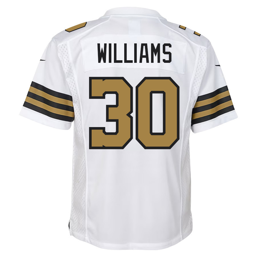Jamaal Williams 30 New Orleans Saints Youth Alternate Game Jersey - White