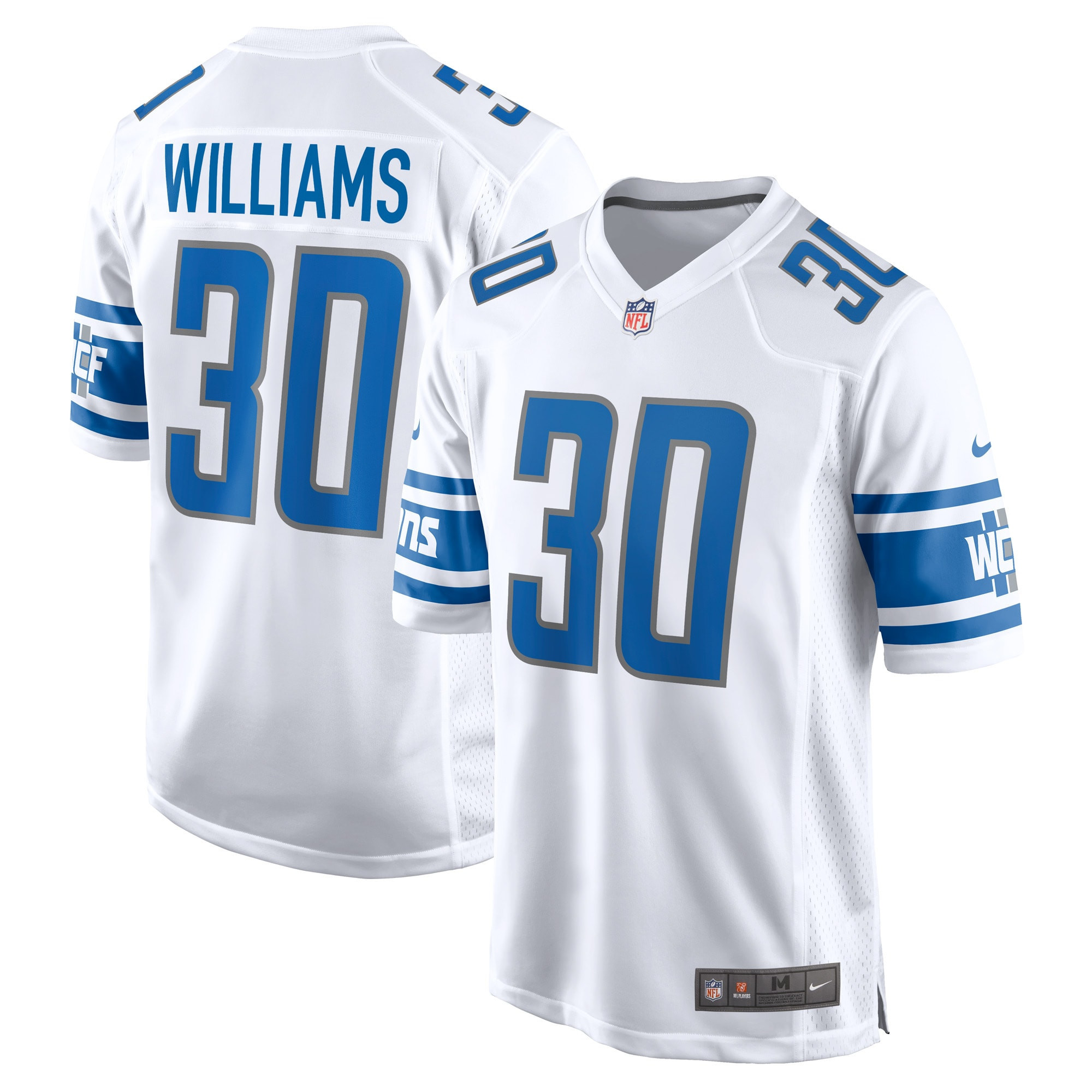 Jamaal Williams Detroit Lions Player Game Jersey - White Nfl