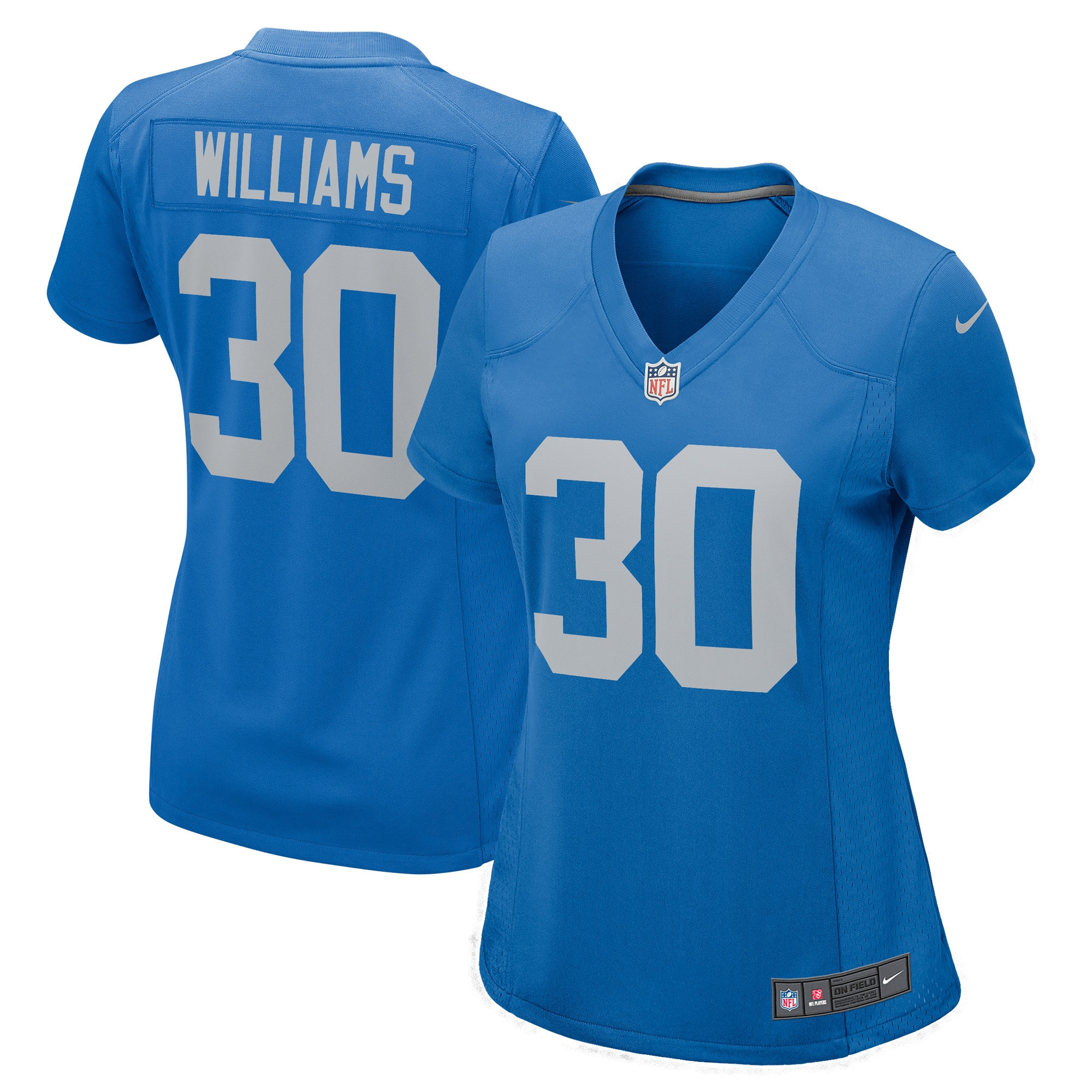 Jamaal Williams Detroit Lions Womens Player Game Jersey - Blue Nfl