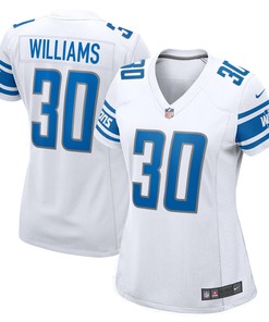 Jamaal Williams Detroit Lions Womens Player Game Jersey White Nfl