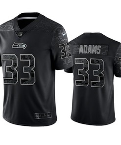 Jamal Adams 33 Seattle Seahawks Black Reflective Limited Jersey - Men