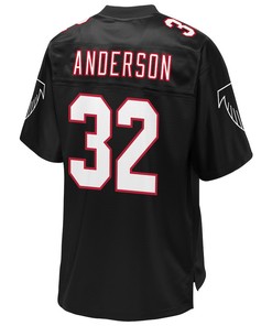 Jamal Anderson 32 Atlanta Falcons Pro Line Retired Player Jersey - Black