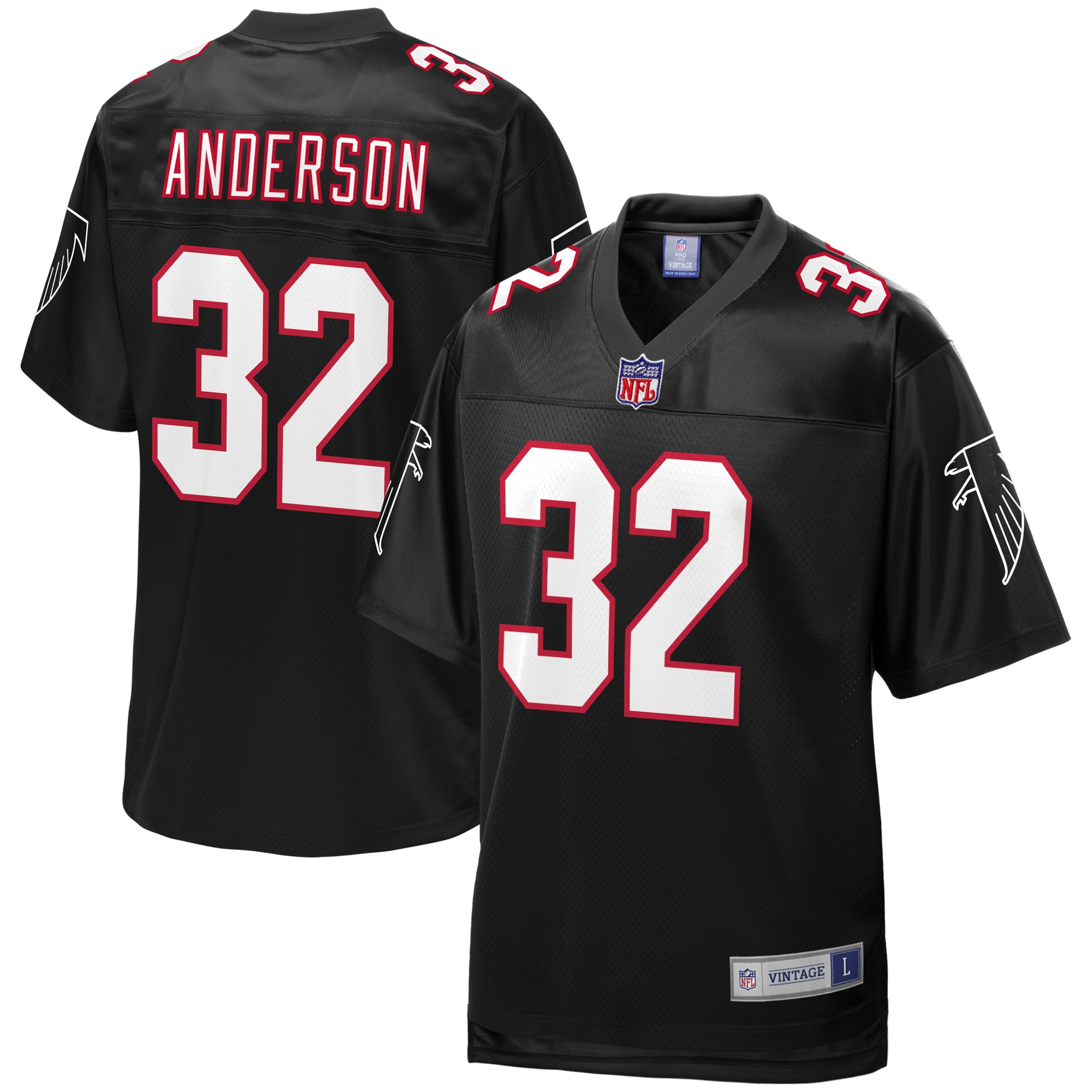 Jamal Anderson Atlanta Falcons Nfl Pro Line Retired Player Jersey - Black