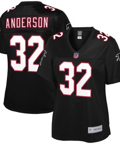 Jamal Anderson Atlanta Falcons Nfl Pro Line Womens Retired Player Jersey - Black